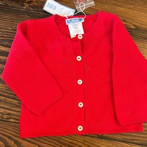 NWT Jacadi red sweater 6 months